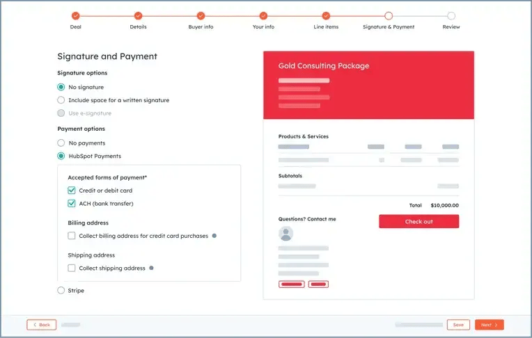 HubSpot Commerce Hub